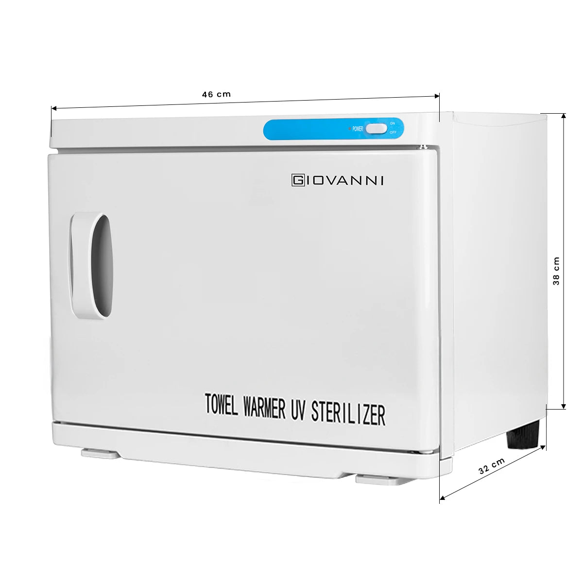 Pyyhkeenlämmitin UV-C-sterilisaattorilla 23L, valkoinen
