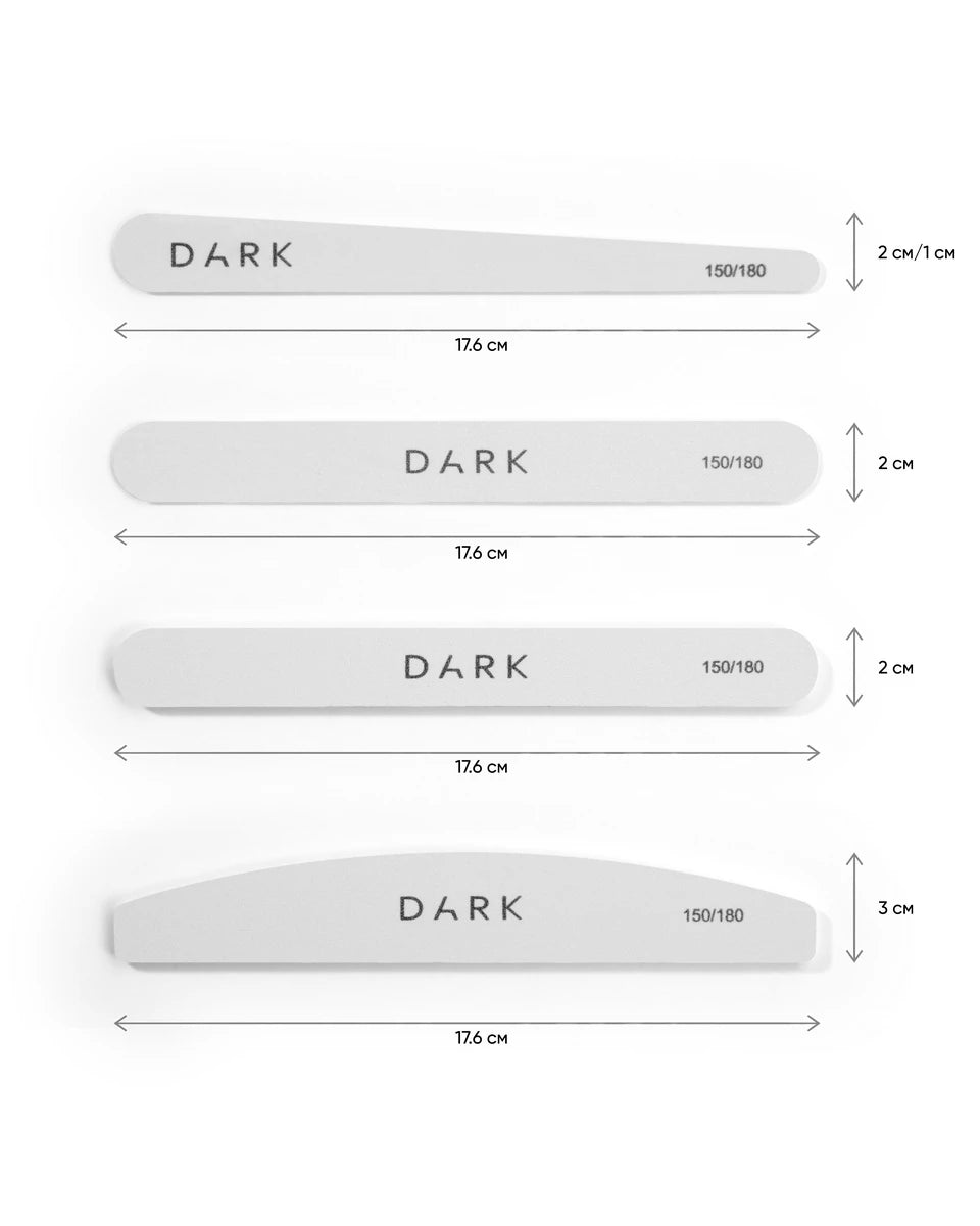 DARK by Rior viilisetti - soikea vaahto valkoinen, 25 kpl (150/180)