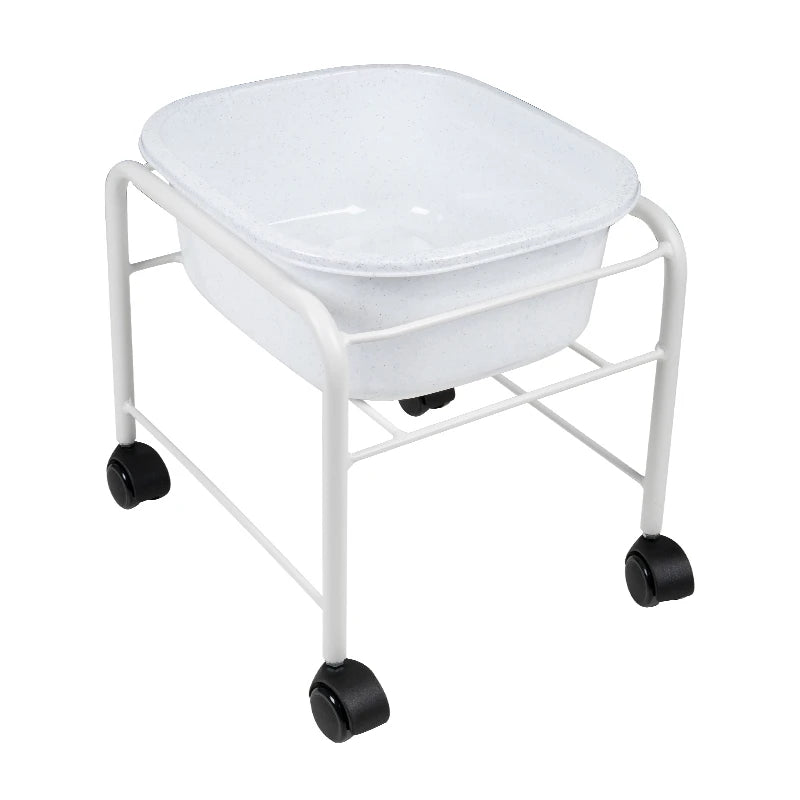 Simple pedicure tray with white wheels