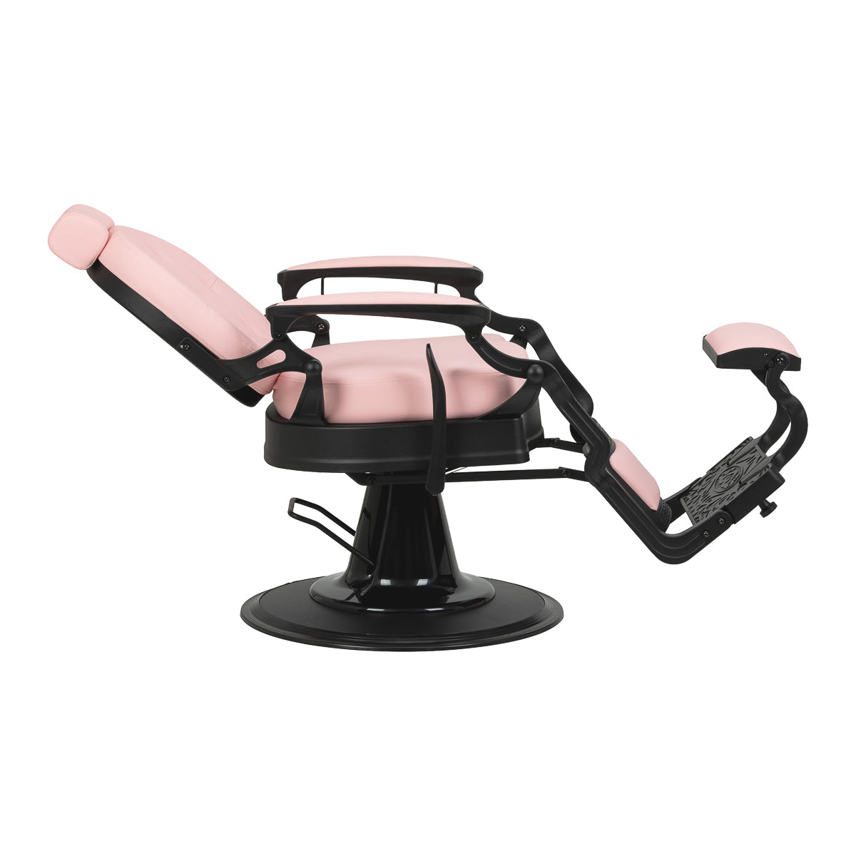 Barber chair Gabbiano President pink with black base