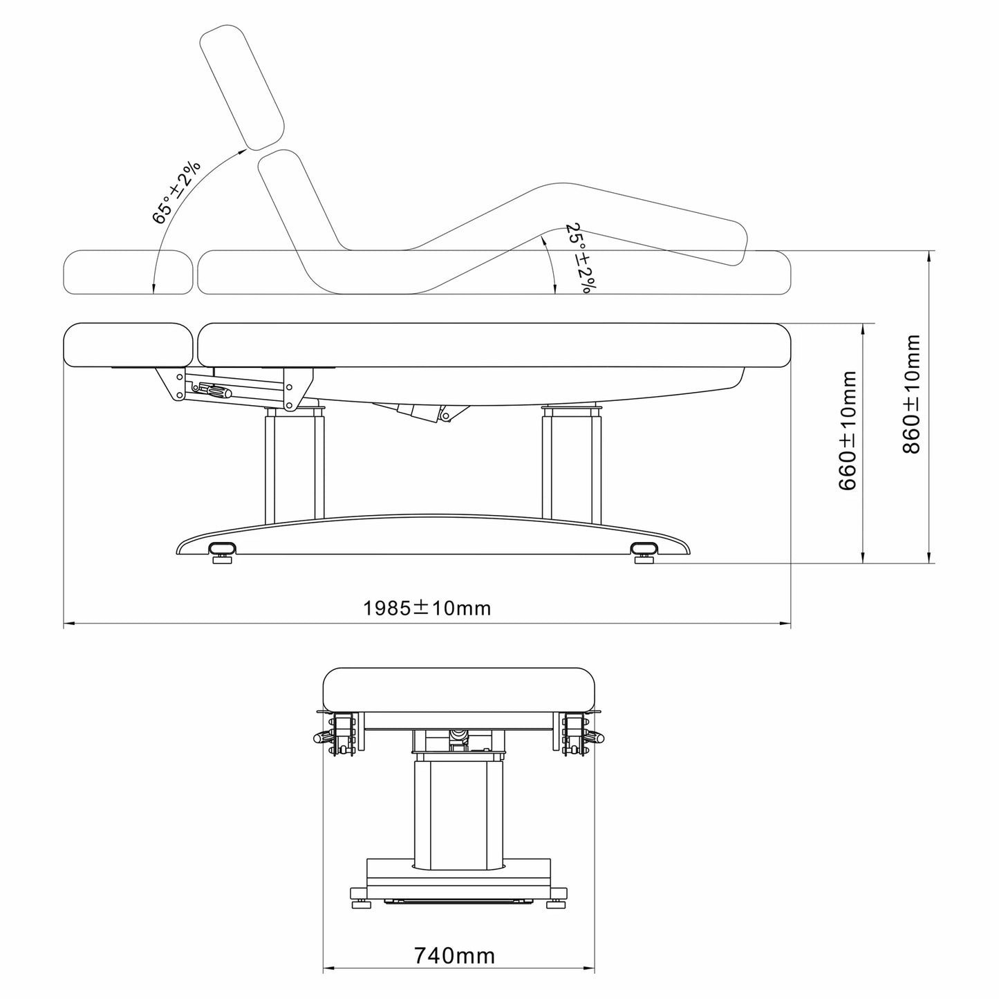 Gemini Flex HEAT So Skin K429 sähköinen hierontapöytä, harmaa