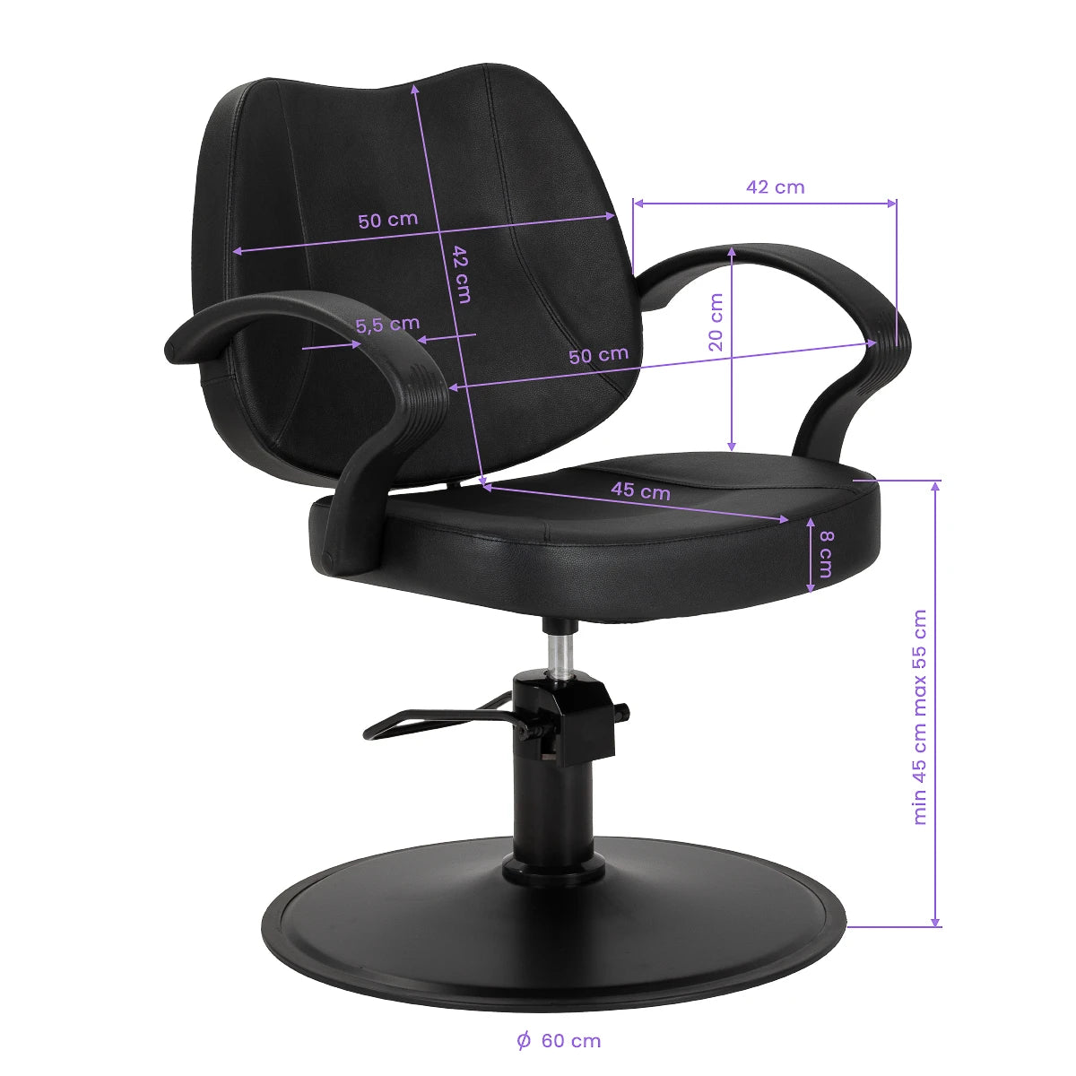 Hair System hairdressing chair A055B black