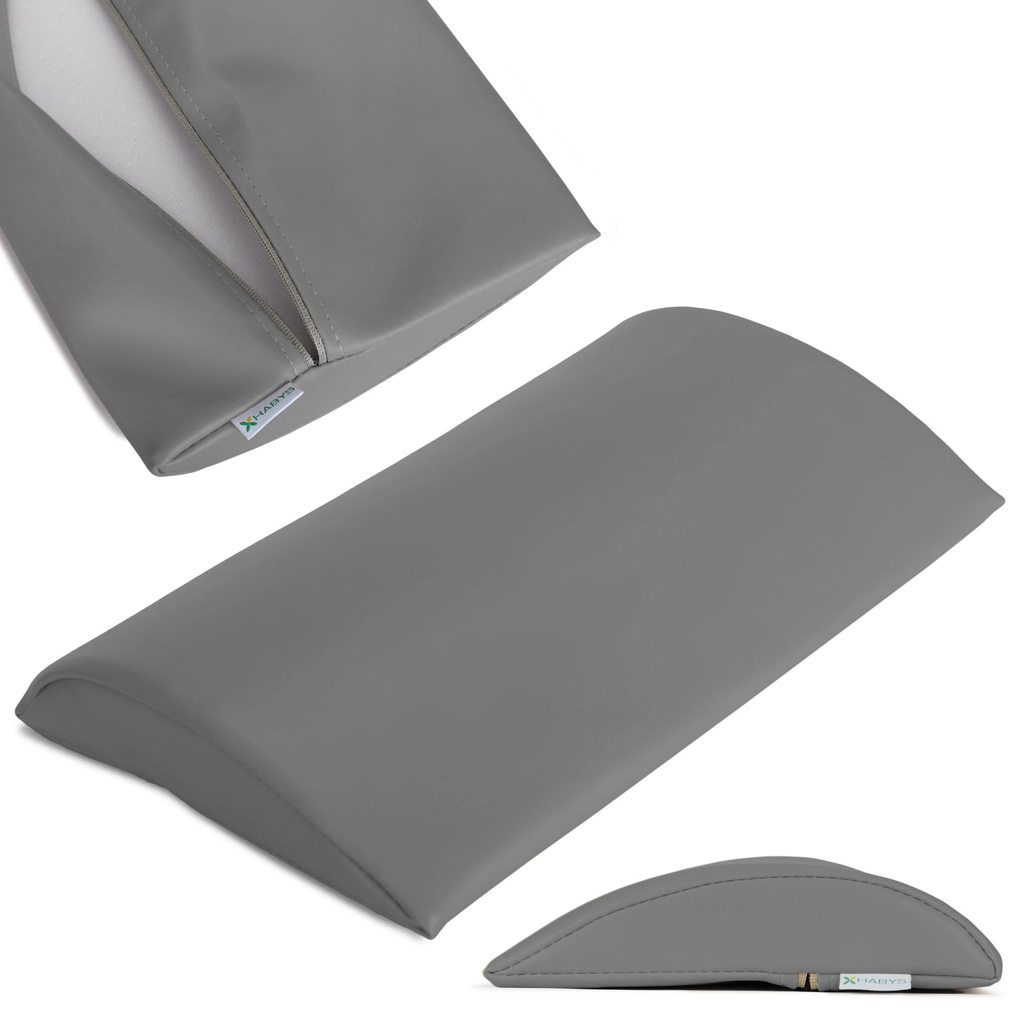 Pusapaļš Spilvens Muguras Lejasdaļas Atbalstam 40x25x5 Mīksts k722 Pelēks