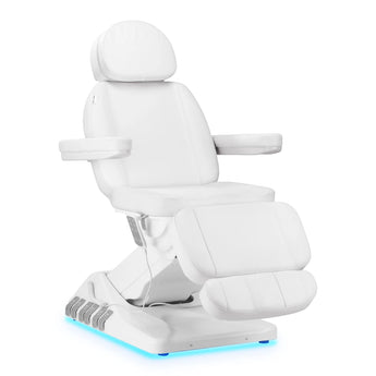 Beauty bed-couche SILLON LUXury with foot control, 3 motors, white