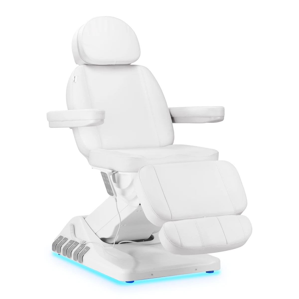 Beauty bed-couche SILLON LUXury with foot control, 3 motors, white