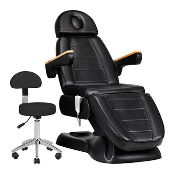 SET - Beauty bed-couche SILLON LUX 273b, black + stool 304