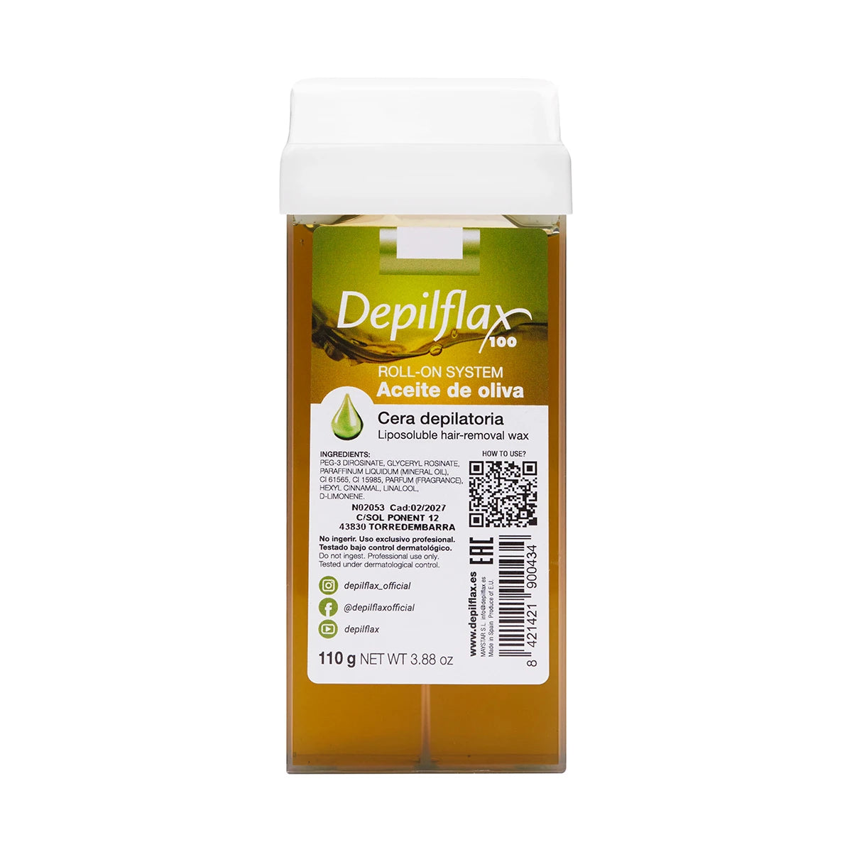 DEPILFLAX 100 ihokarvanpoistovaha Roll-On, Oliivi, 110 g