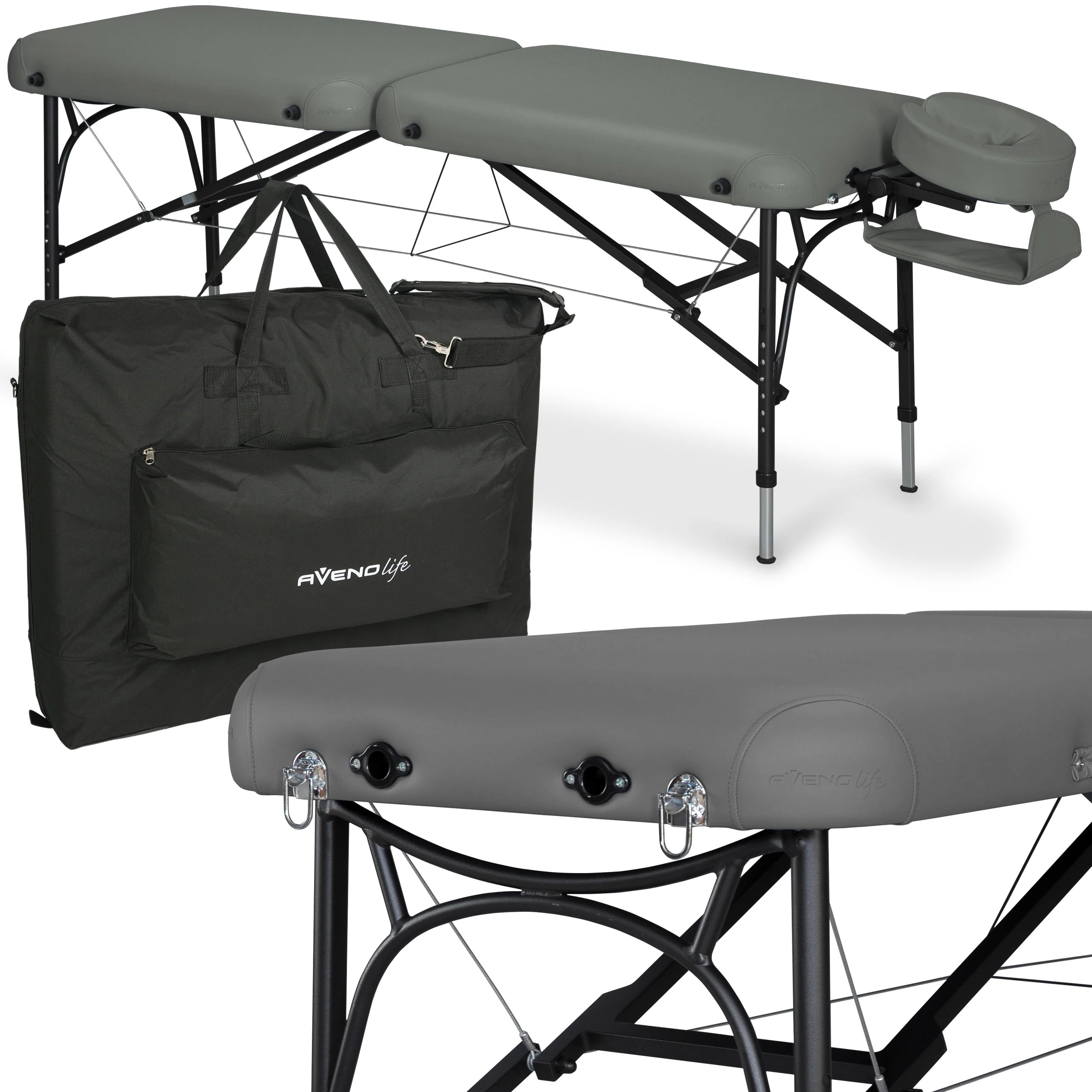 Massage table Luna light Soft Touch K622 Charcoal