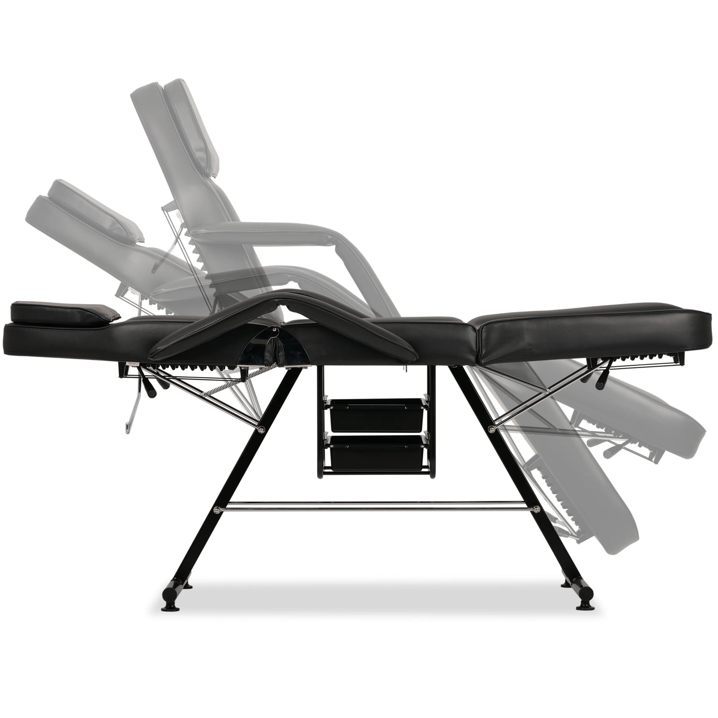ARIA NERO beauty chair with trays, black