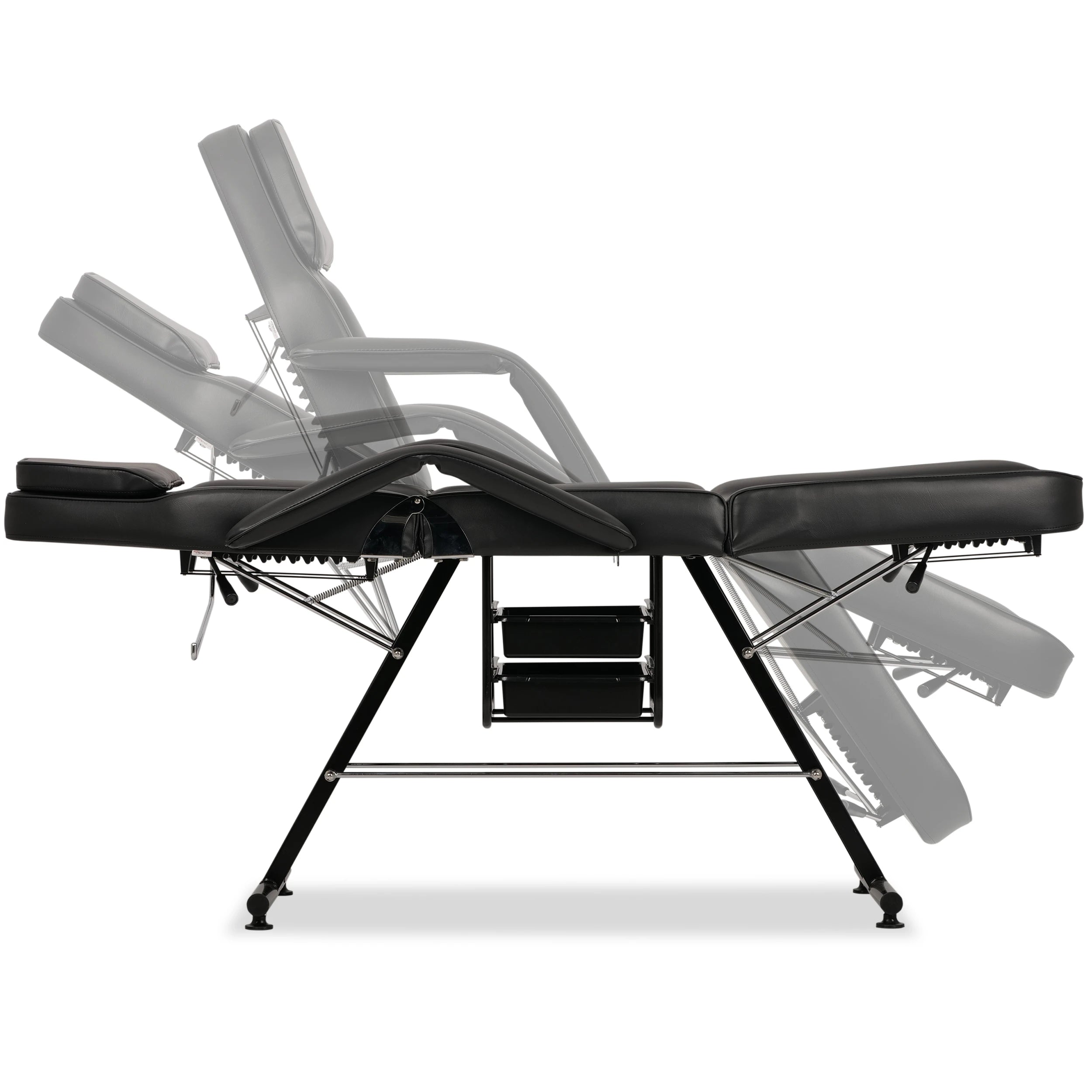 ARIA NERO beauty chair with trays, black