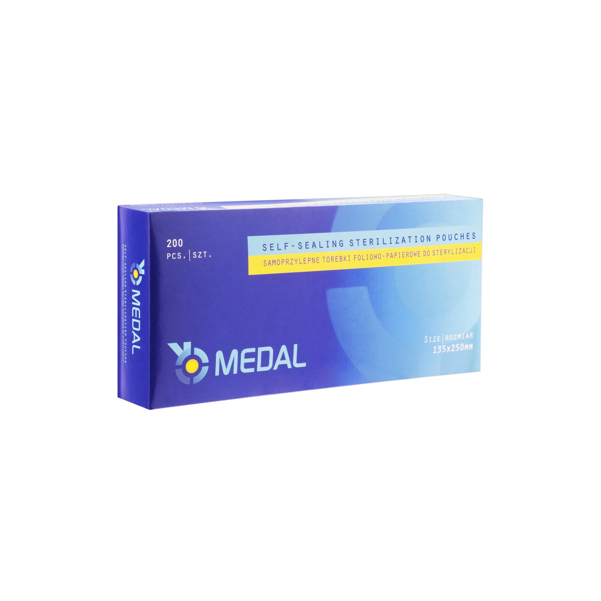MEDAL sterilointipussit autoklaaviin 135 mm x 250 mm, 200 kpl
