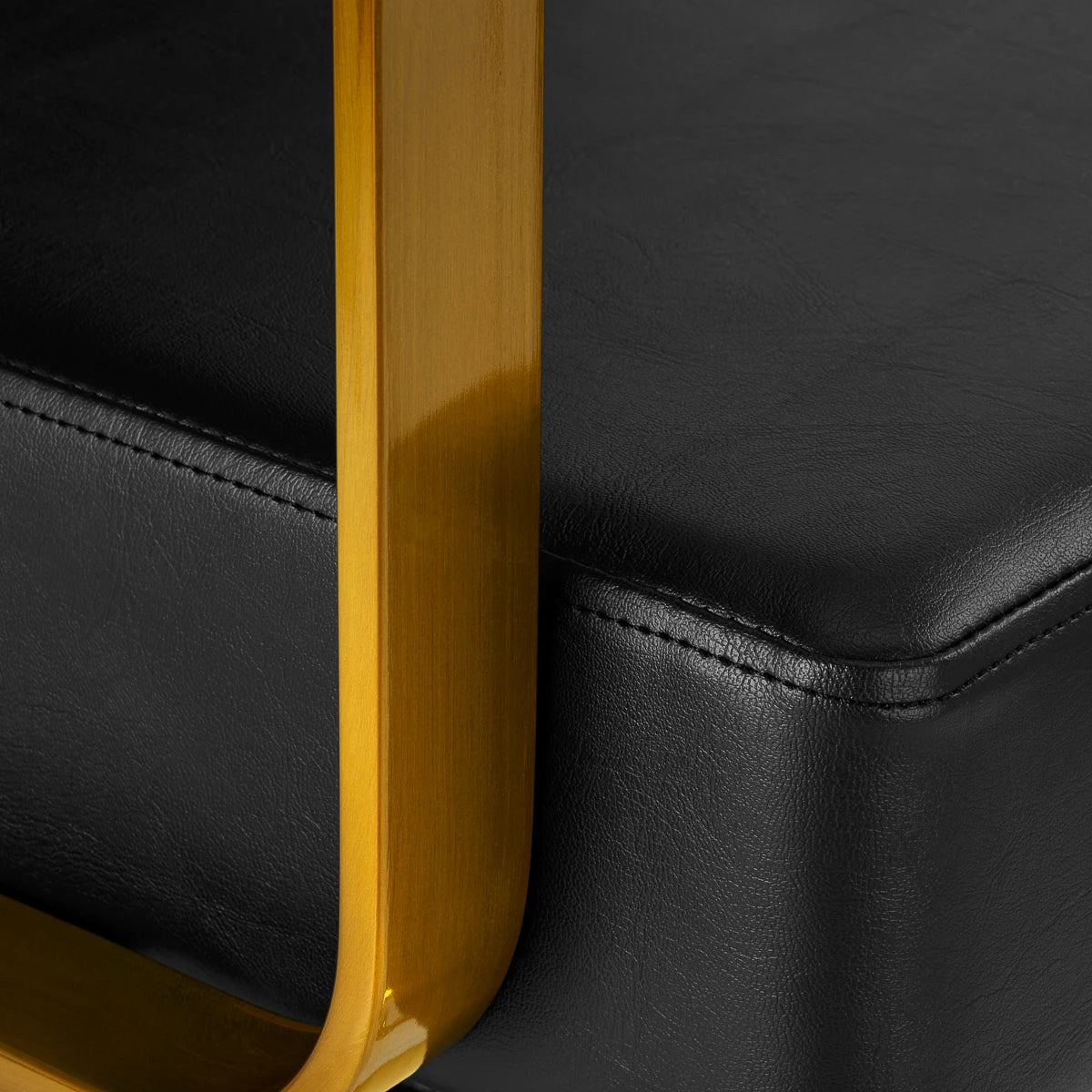 Hairdressing chair Gabbiano Genua golden black