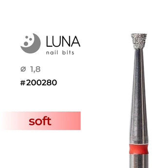 Luna Bits kynsipora jyrsin Inverted Cone - 1,8 mm, Red (Fine)