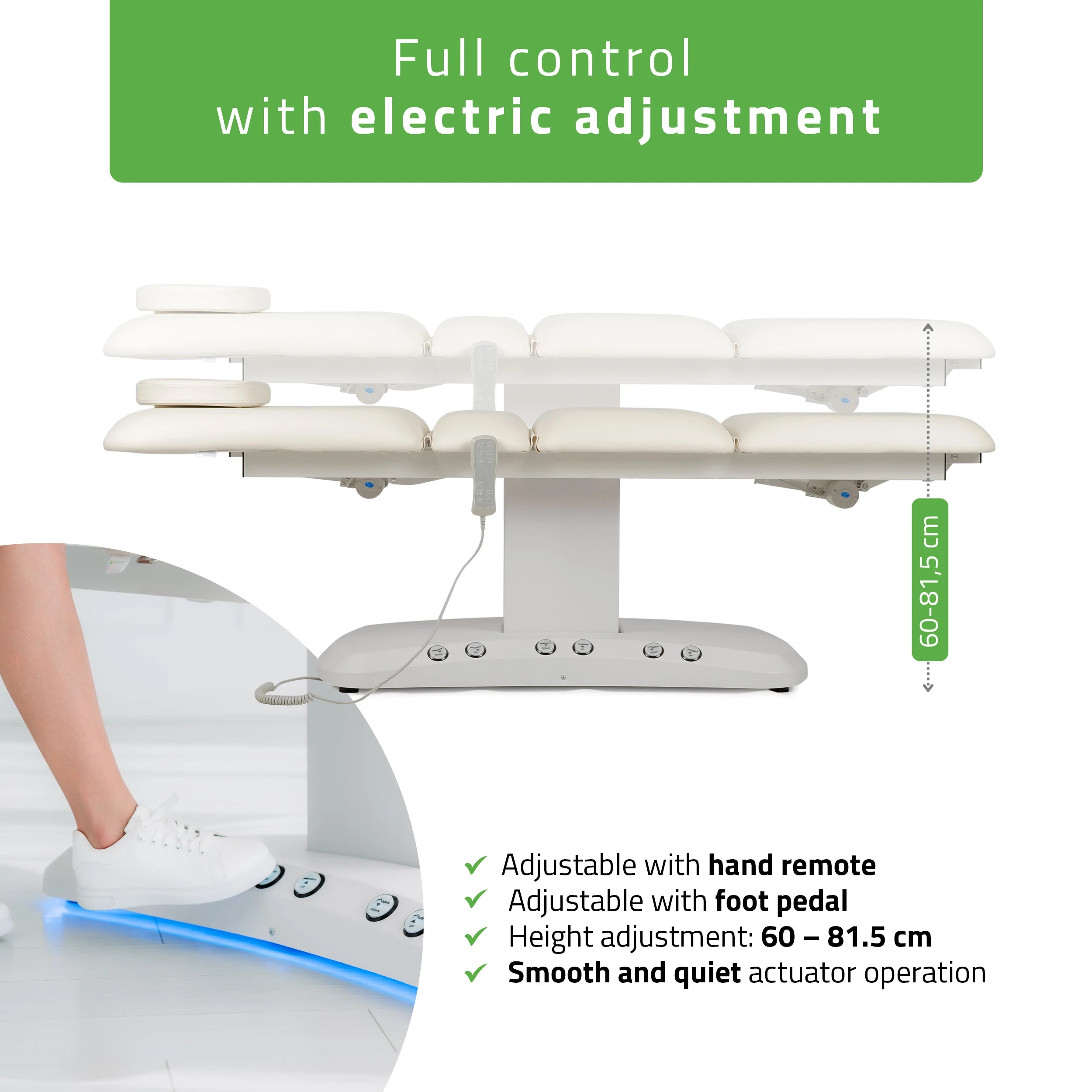 Serenity PRO 4 electric heated beauty bed for massage and SPA treatments