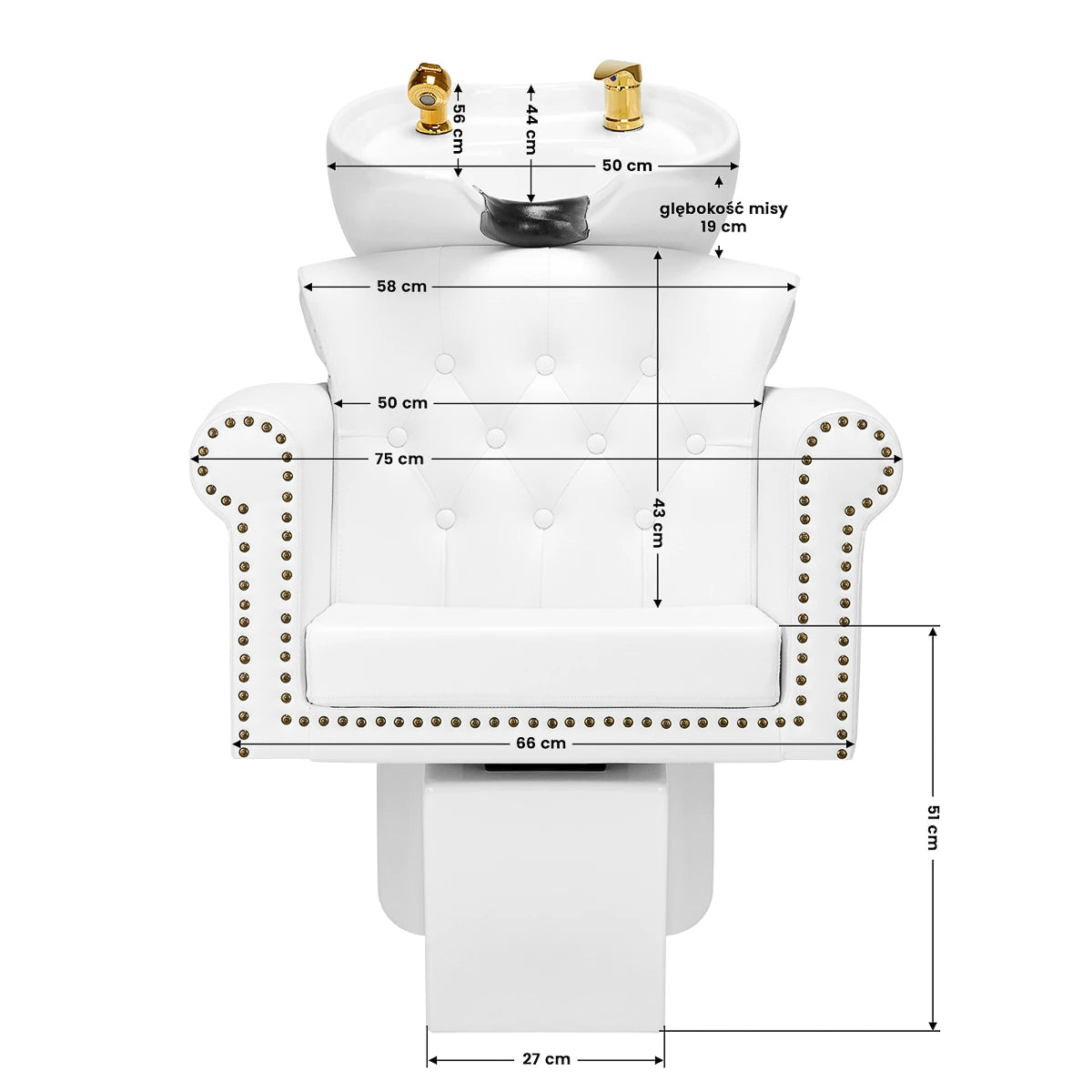 Hairdressing backwash Gabbiano Berlin gold-white