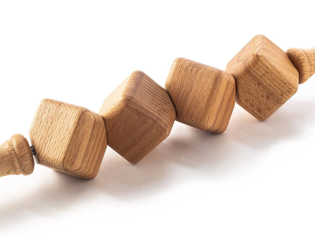 Wooden massage roller, cube
