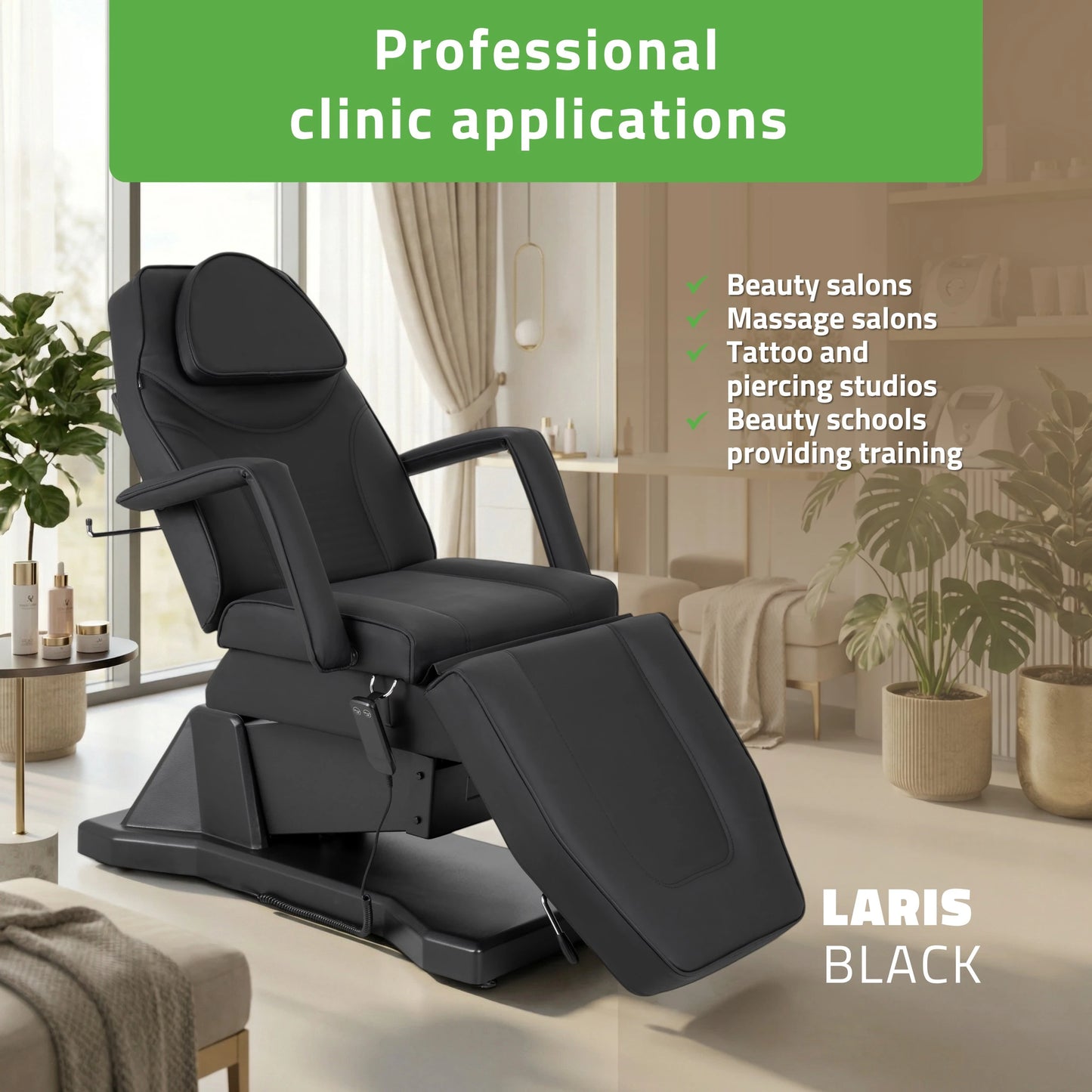 Electric beauty chair Laris Touch Core k315 black