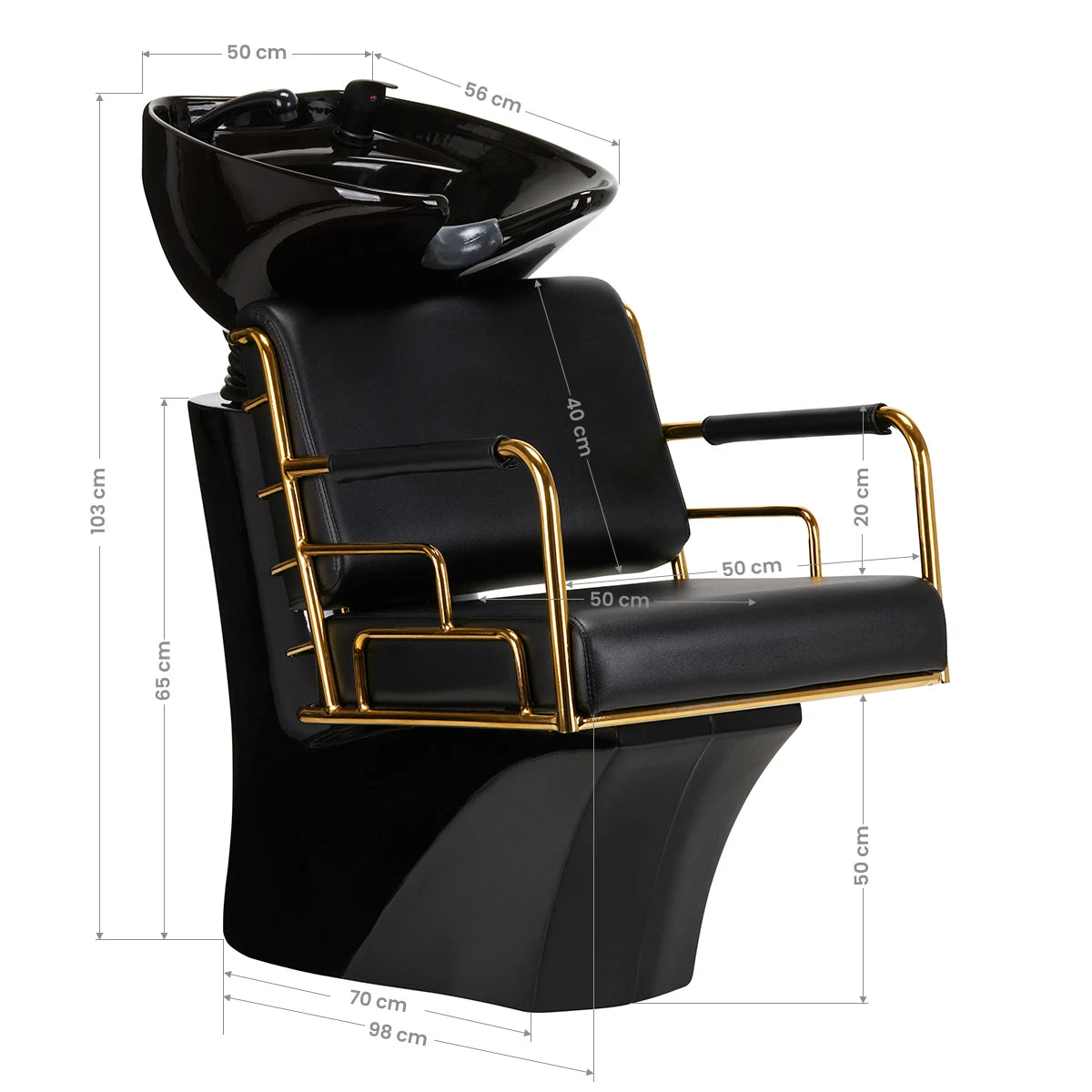 Hairdressing backwash GABBIANO PRATO GOLD - BLACK