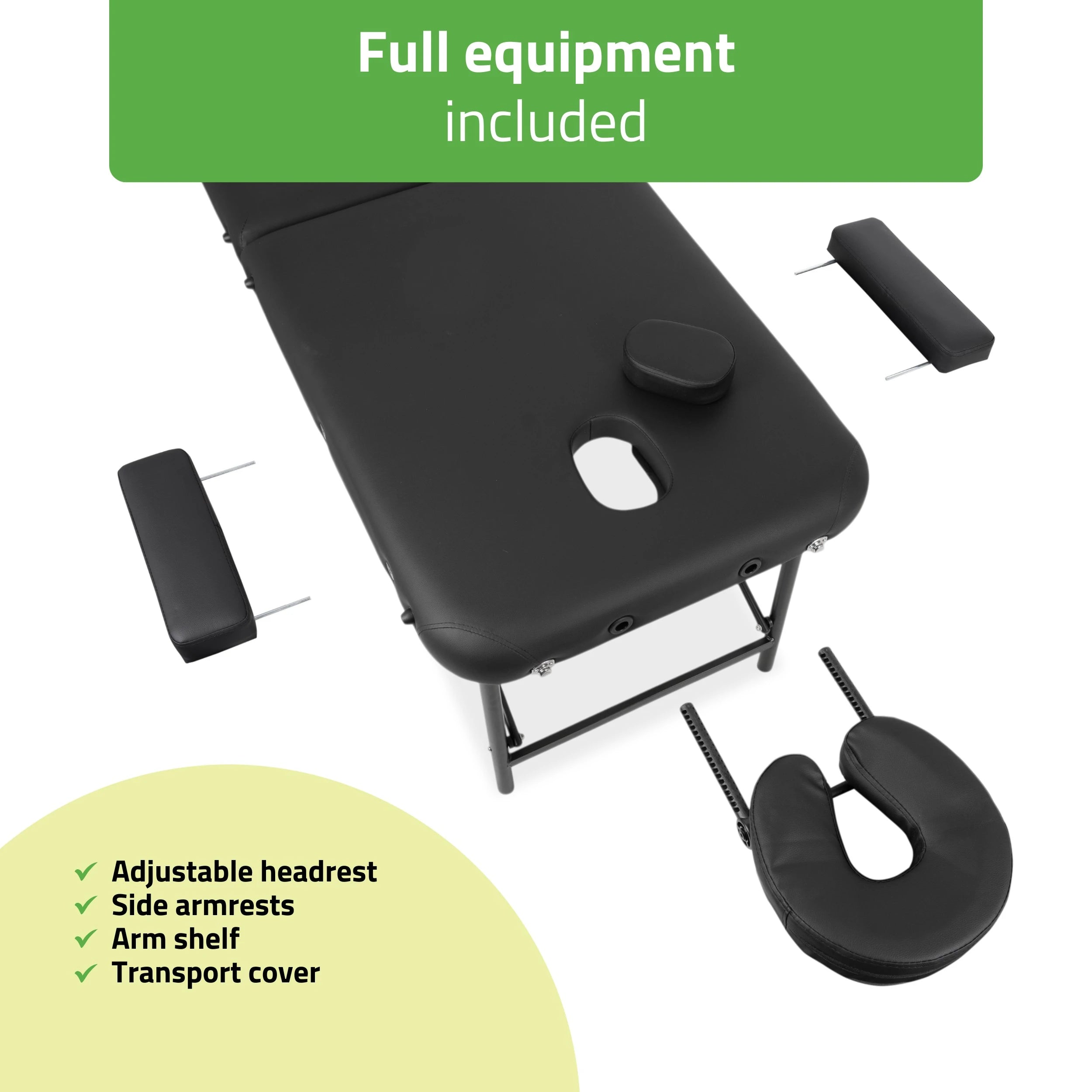 Portable massage table Rico 70 cm Comfy Base k515 black