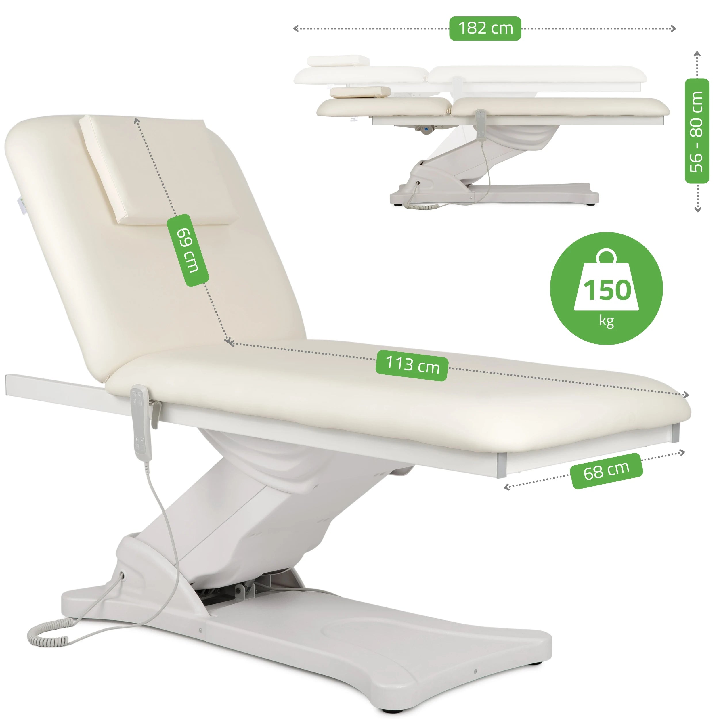Electric heated beauty couch Camilla PRO 2 for massage and spa treatments
