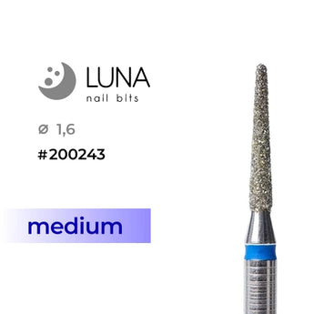 Luna Bits jyrsin Rounded Cone 1,6-10 Blue Medium Grit