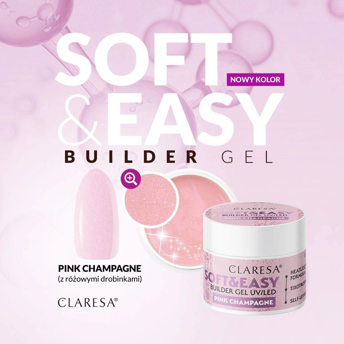 Soft&Easy Single Phase Gel pink champagne 90g