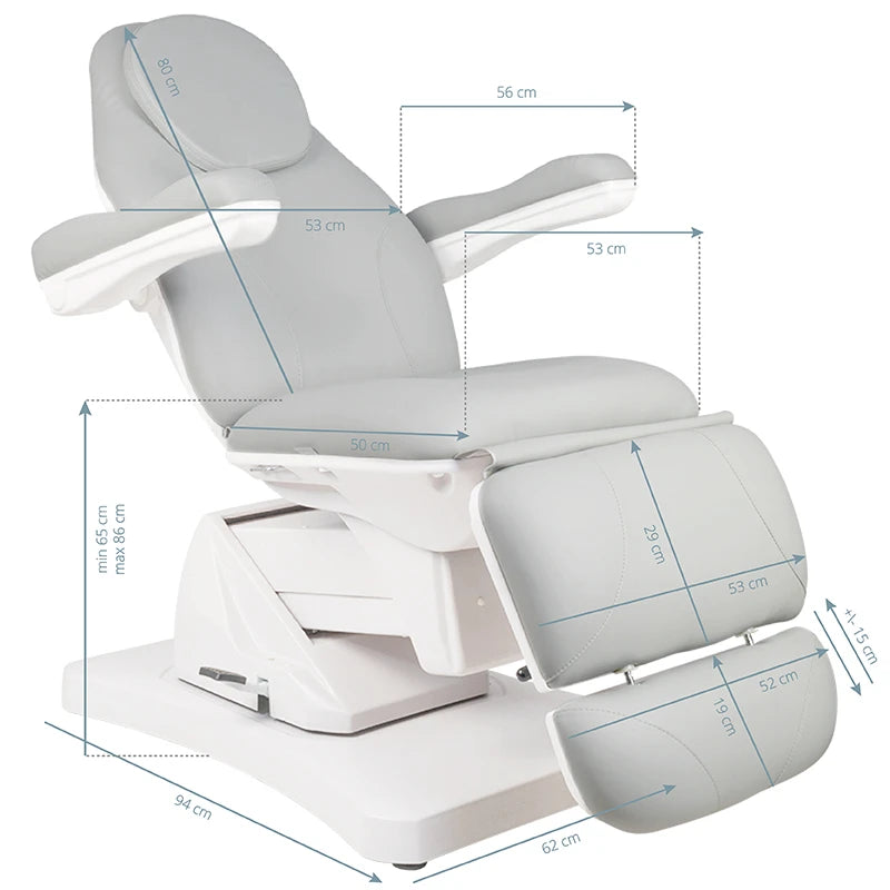 Beauty bed-couche 369, 3 motors, rotary, gray