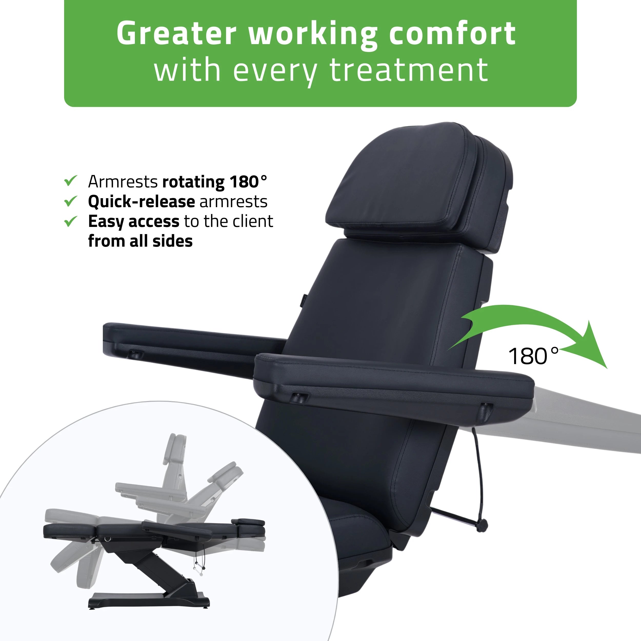 Electric beauty chair Selia PRO 4 Touch Core k315 black