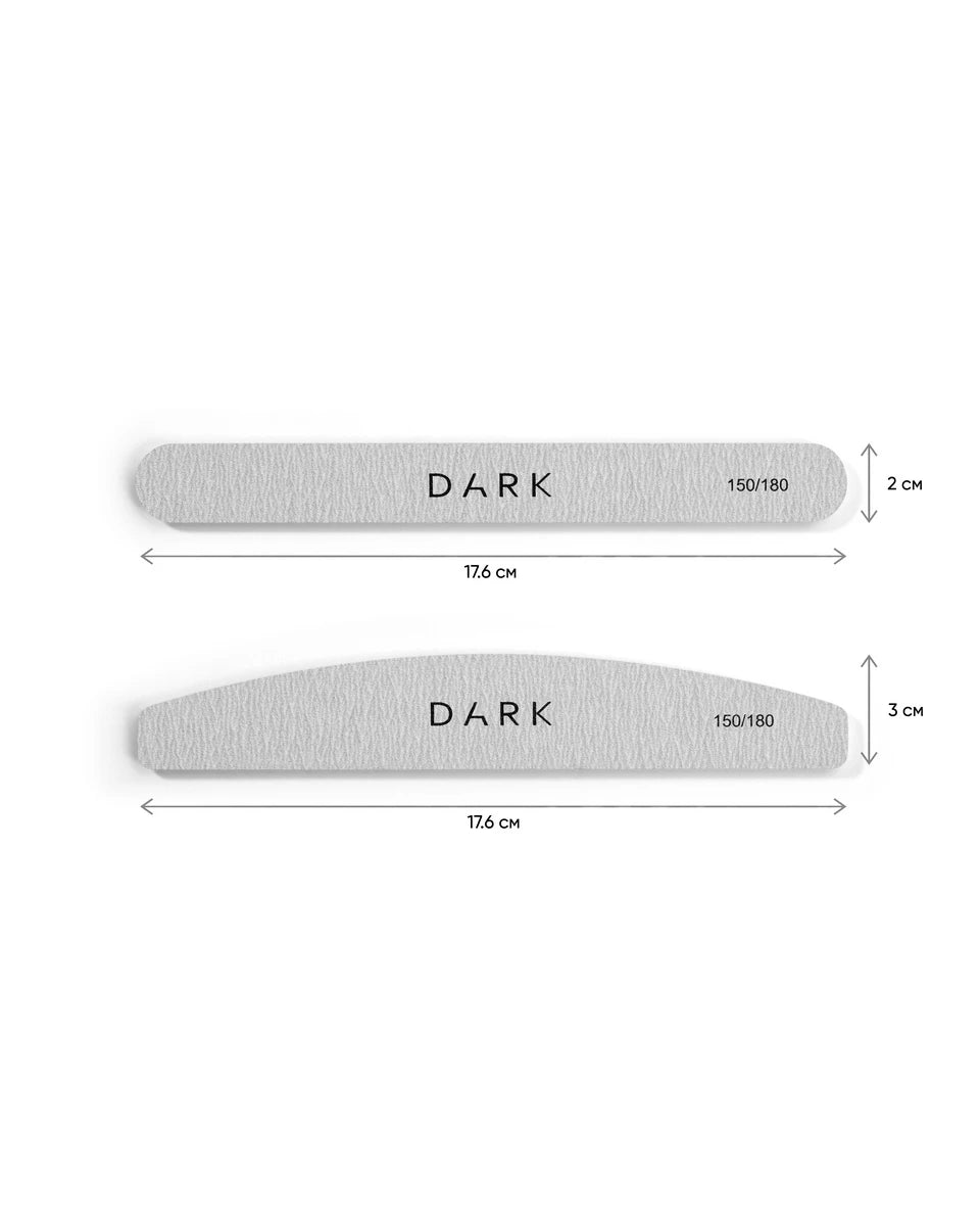 DARK by Rior viilisarja - soikea vaahtokannalla harmaa, 25 kpl (150/180)