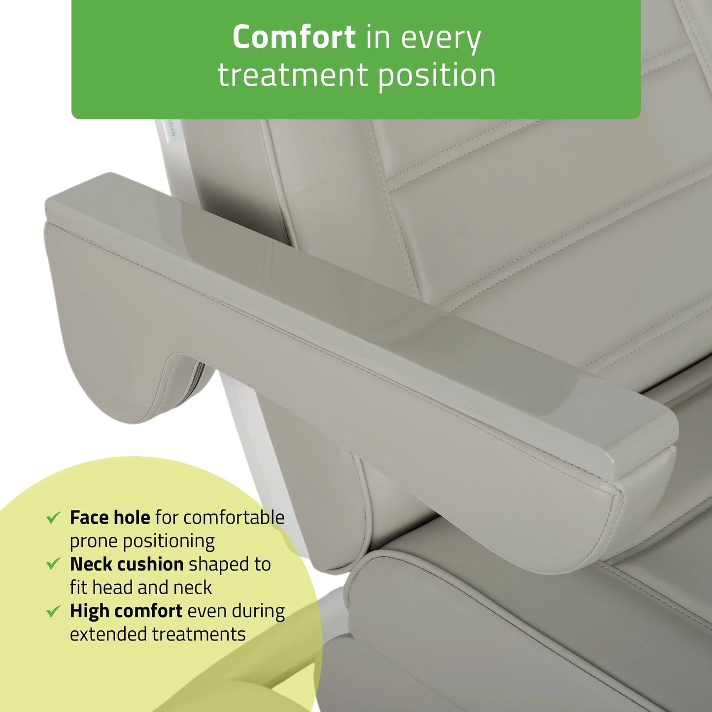 Electric beauty chair Leo PRO 4 Comfy Base 522 Grey