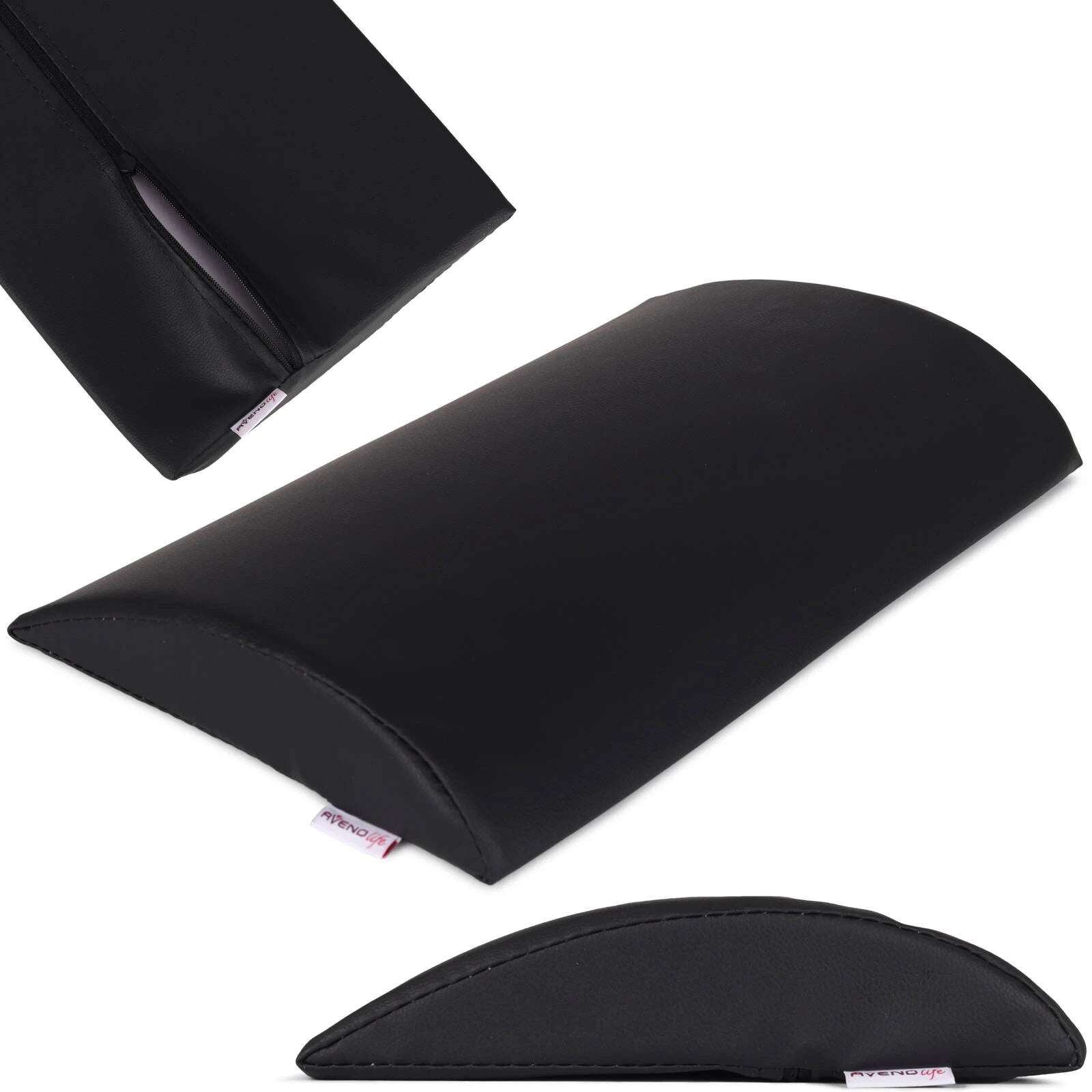 Puolipyöreä tukityyny 40x25x5 cm, musta