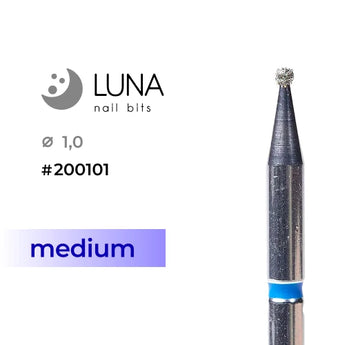 Luna Bits timanttipallo 1,0 mm, keskikarkea (sininen)