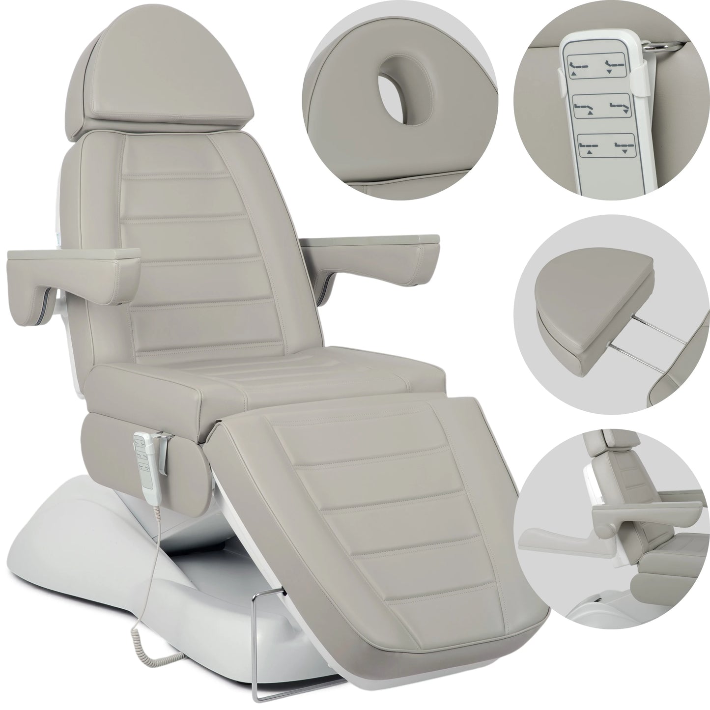 Electric beauty chair Leo PRO 4 Comfy Base 522 Grey