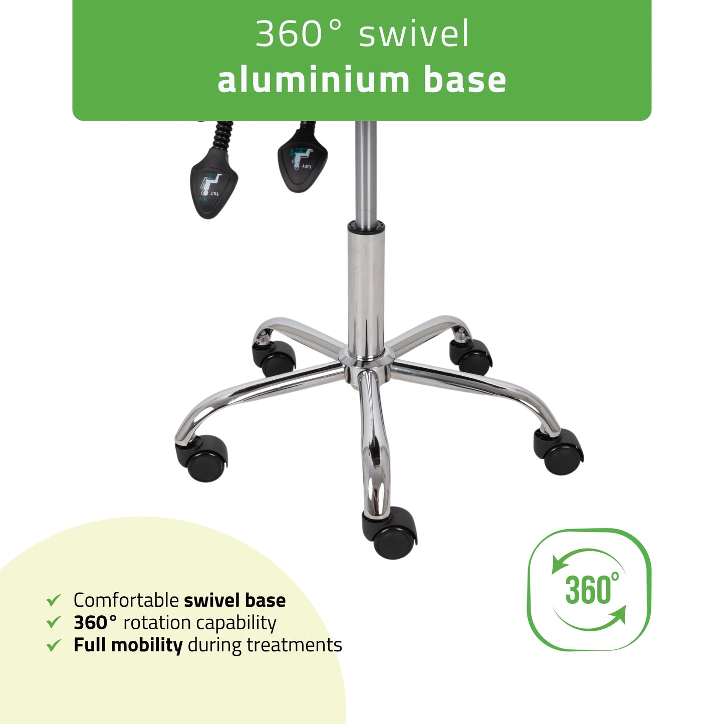Saddle stool Sola, Comfy Base k515 black