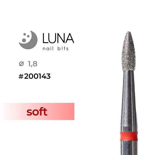 Luna Bits timanttiterä liekki, 1,8-5 mm, punainen hieno karkeus