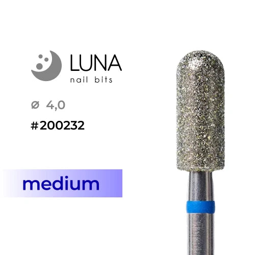 Luna Bits timanttiterä sylinteri pyöreä kärki 4,0 mm sininen keskikarkea