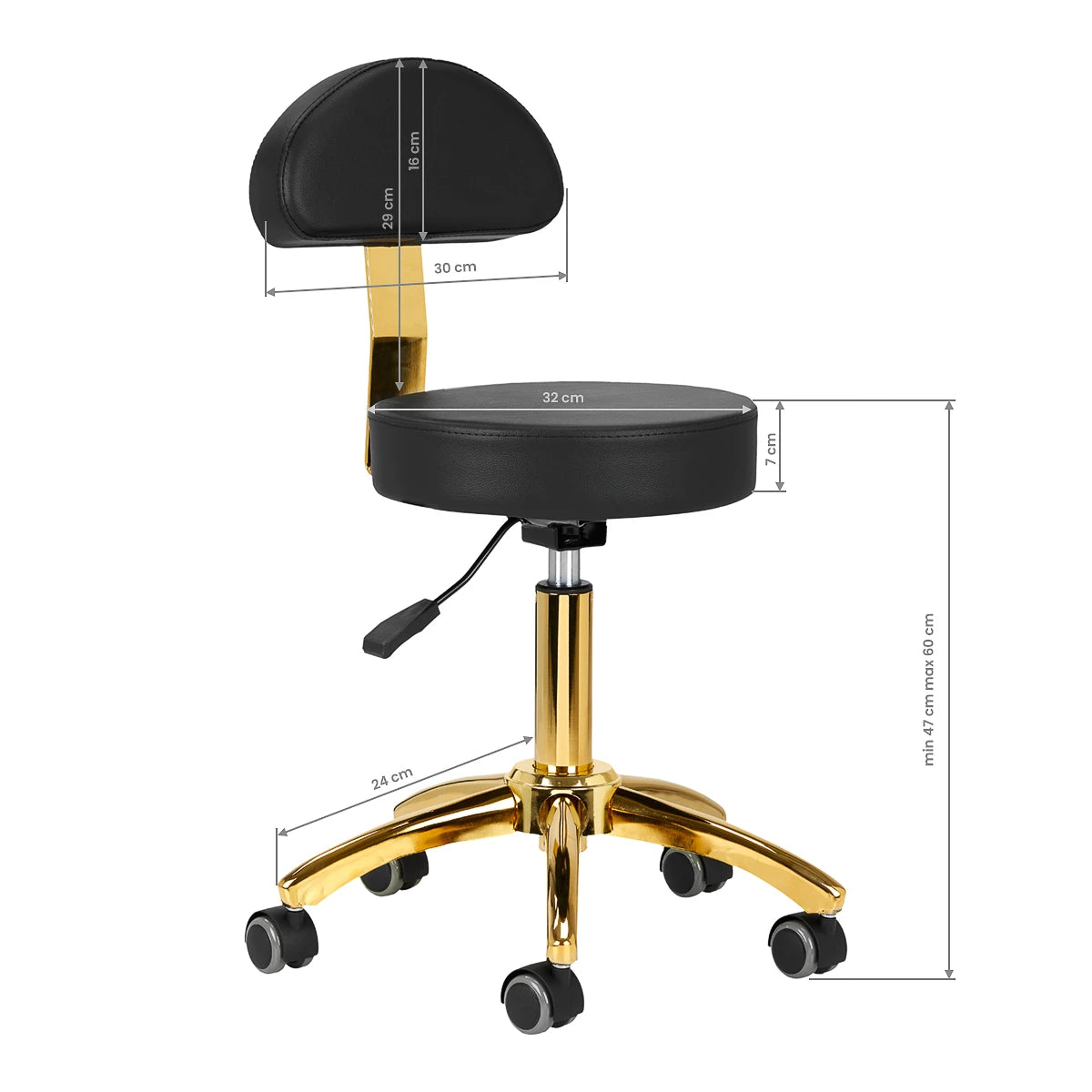 Cosmetic chair AM-304G gold-black
