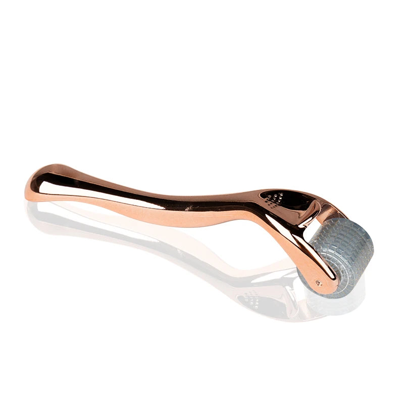 Mikroneulausrulla – dermaroller mesoterapiaan 2,0 mm, 192 titaanineulaa, ruusukulta