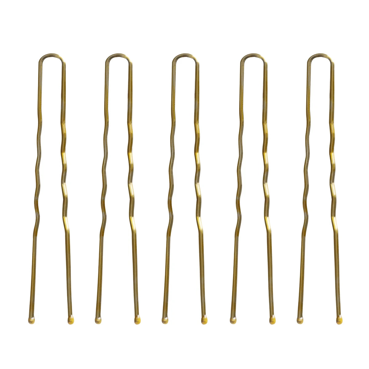 Hairdresser's hair bows E-57 120 pcs. 5.6 cm gold