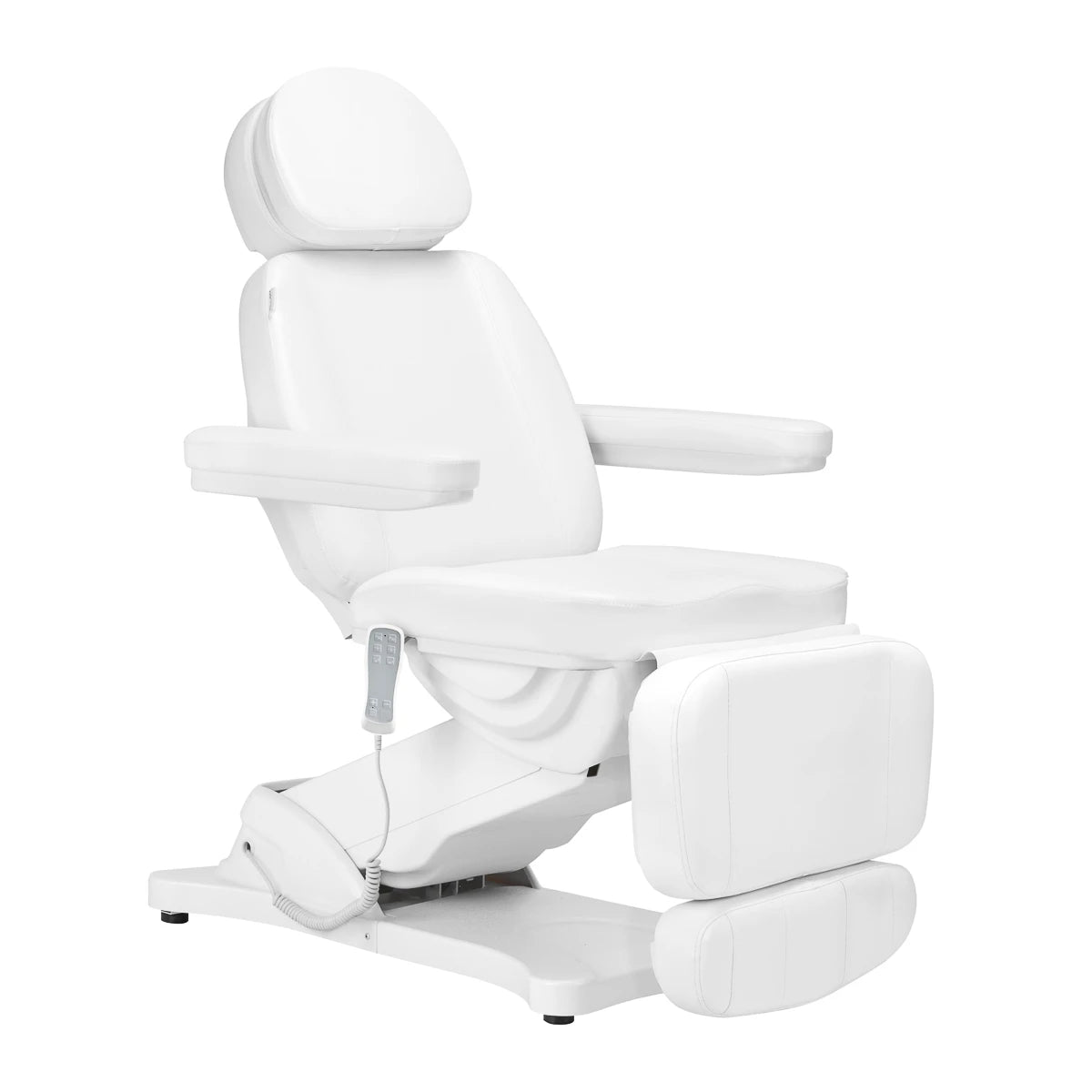 Electric cosmetic chair SILLON CLASSIC 3 motors with heating, white