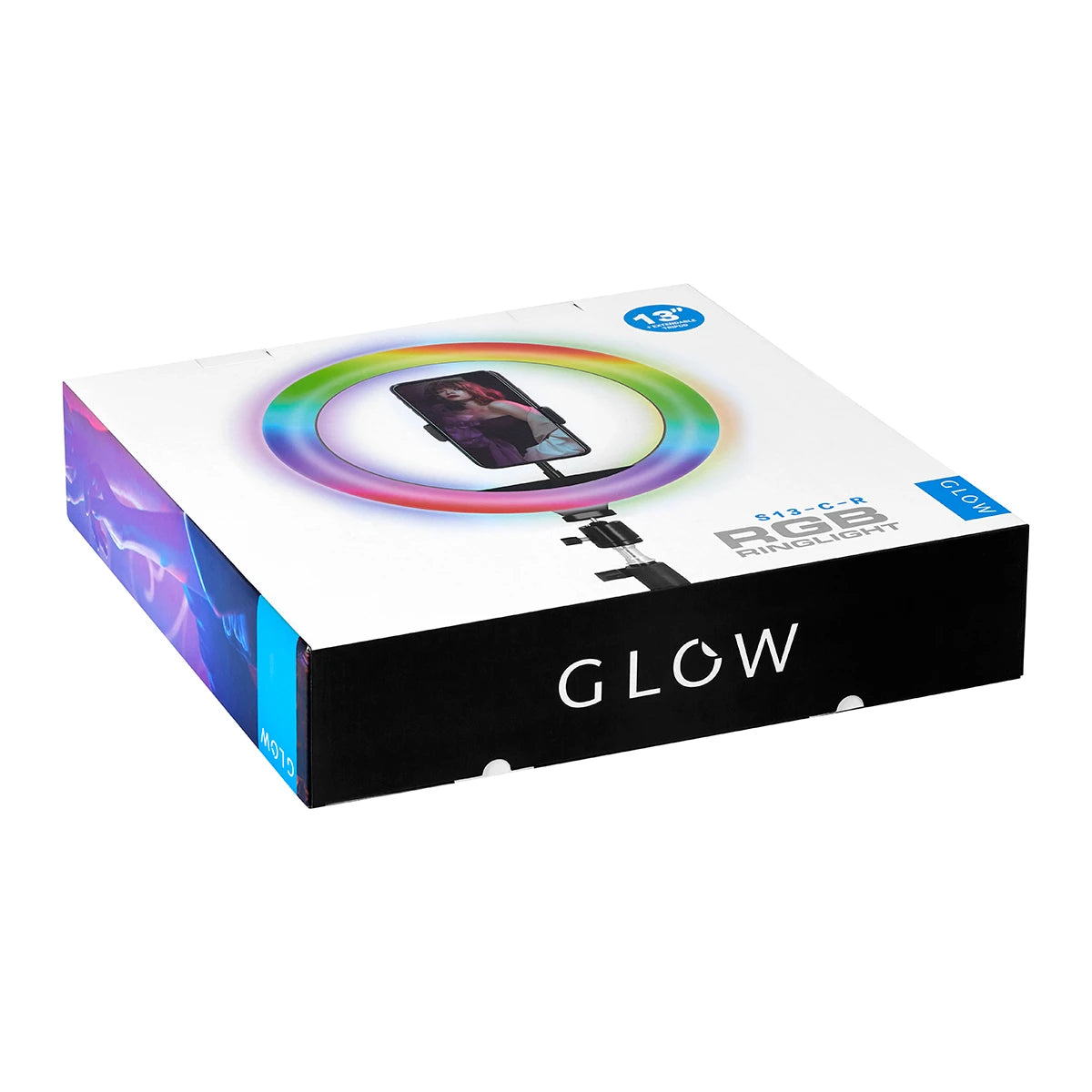 GLOW Ring LED lamp 13" RGB BSC with tripod 10W