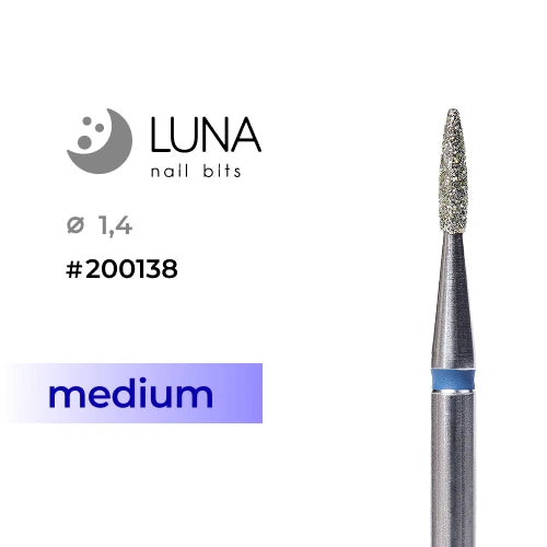 Diamond Flame Drill Bit, 1.4-6mm, Blue (Medium Grit)