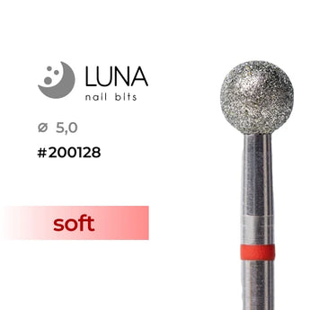 Luna Bits Diamond Ball jyrsin 5,0 mm, Red, Fine Grit