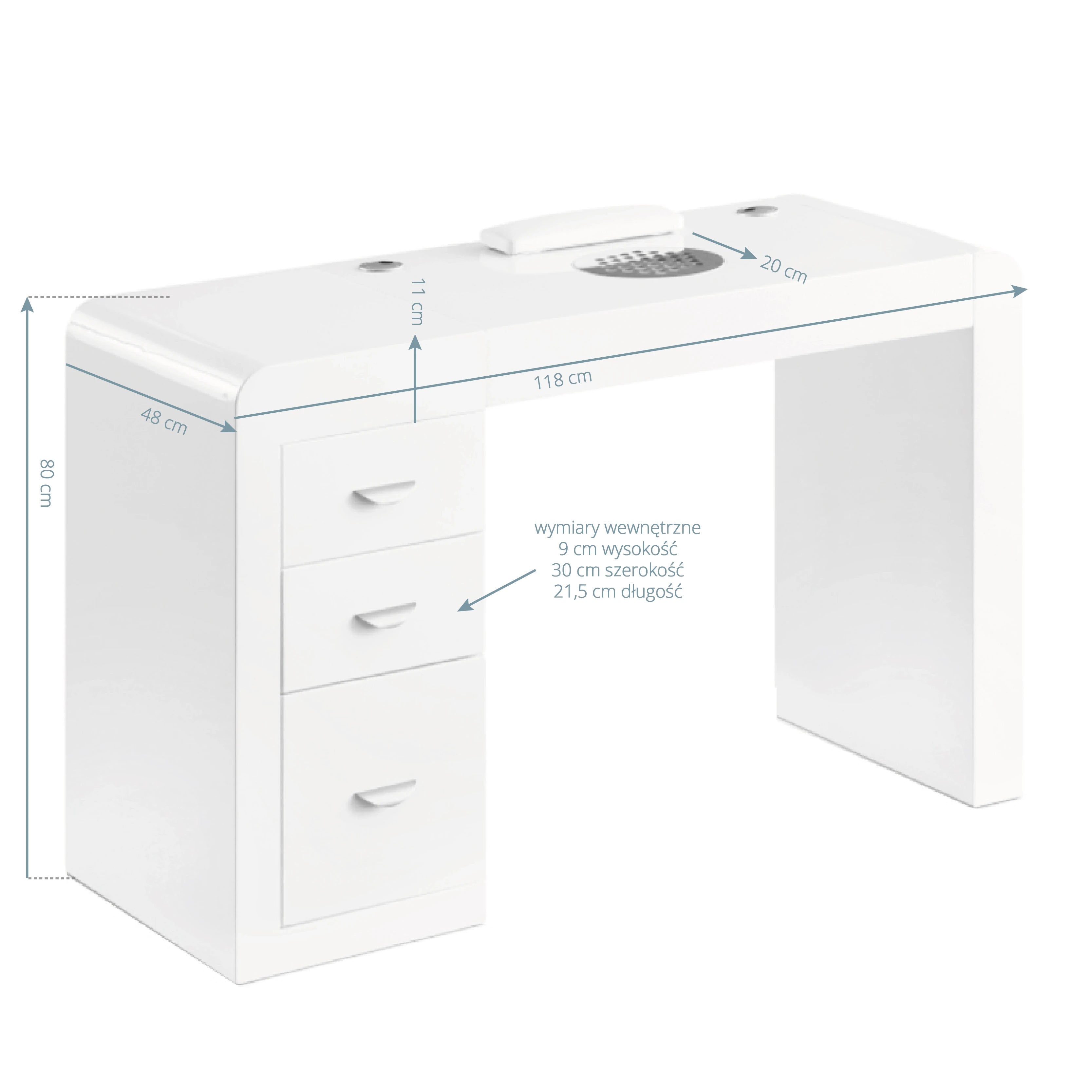 Cosmetic desk 312 white