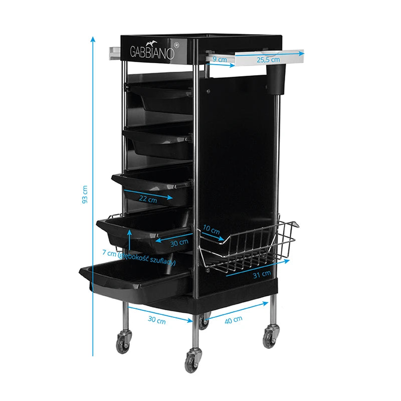 GABBIANO FX11E BLACK kampaajan apuvaunu