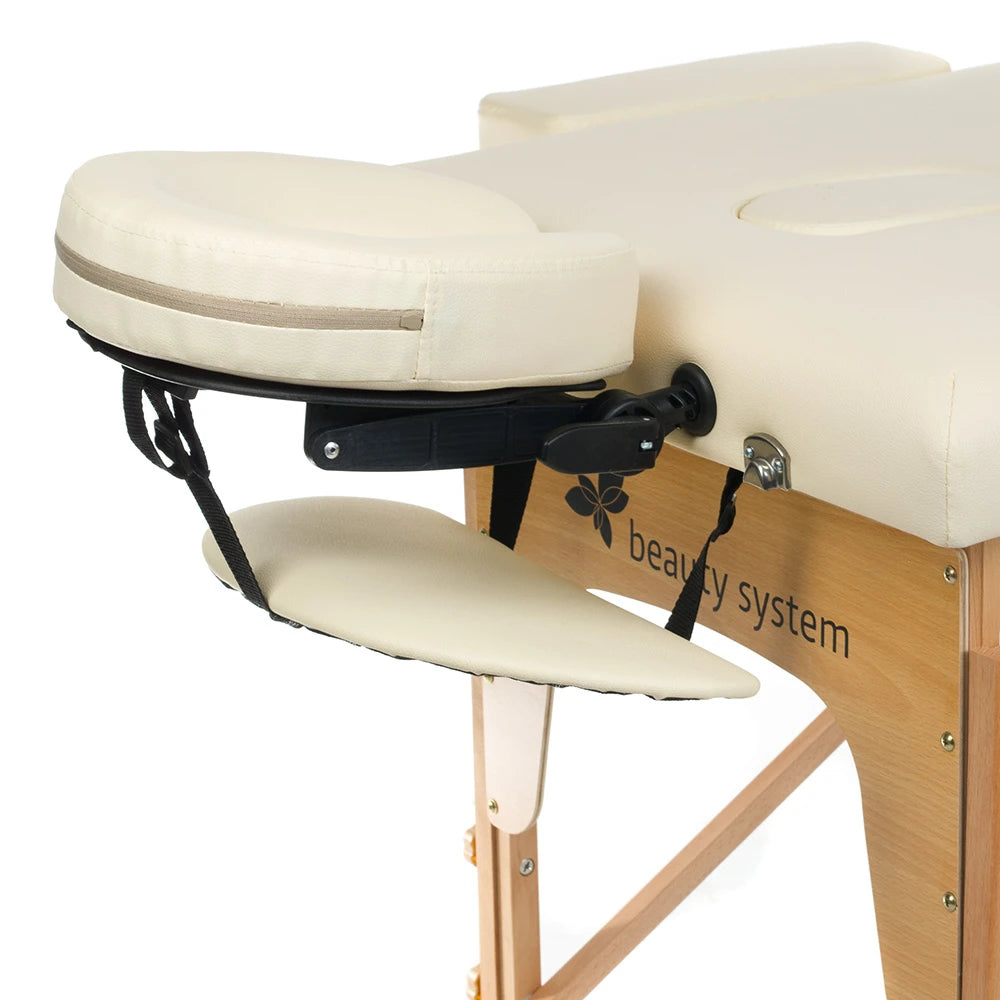 Taitettava hierontapöytä BeautySystem COMFORT 10, kerma