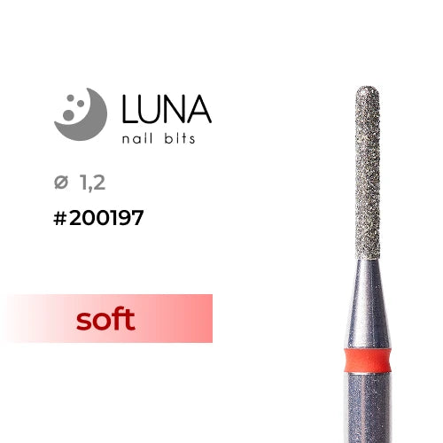 Luna Bits jyrsin pyöristetty sylinteri 1,2-8, Red Fine Grit