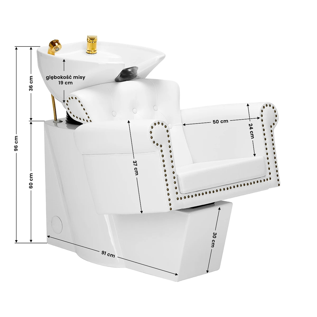 Hairdressing backwash Gabbiano Berlin gold-white
