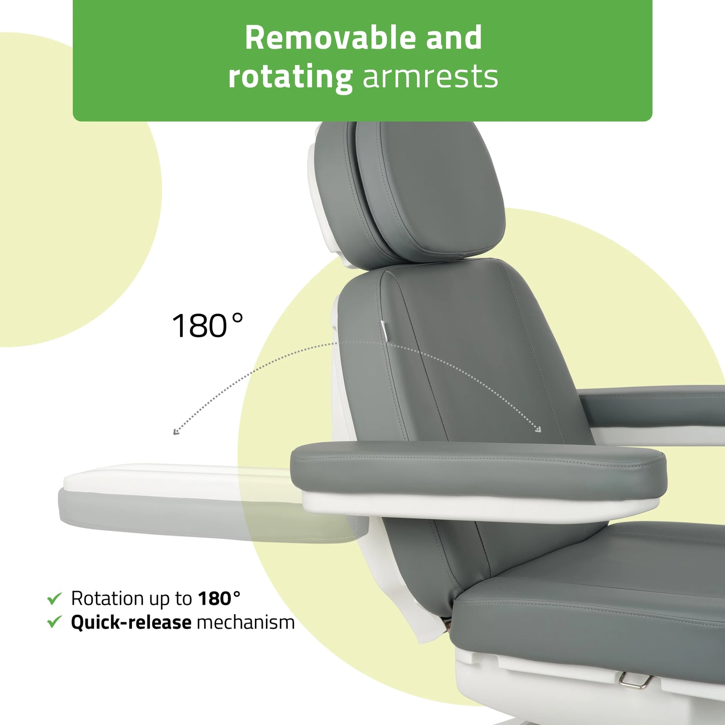 Electric beauty chair Luxoria PRO 5 k721 ash grey