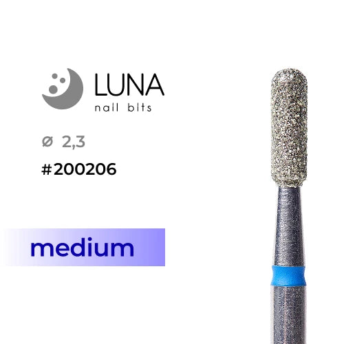 Diamond Drill Bit Rounded Cylinder (Microphone) 2.3-7, Blue Medium Grit